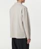 MUSINSA STANDARD Slit Neck Long Sleeve Pique Polo Shirt [Mushroom]