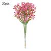 UV-Resistant Artificial Flowers 20&36 Stems Realistic Touch Gypsophila Bouquets for Weddings Home Decor Weatherproof Plastic Fake Flowers for Outdoor