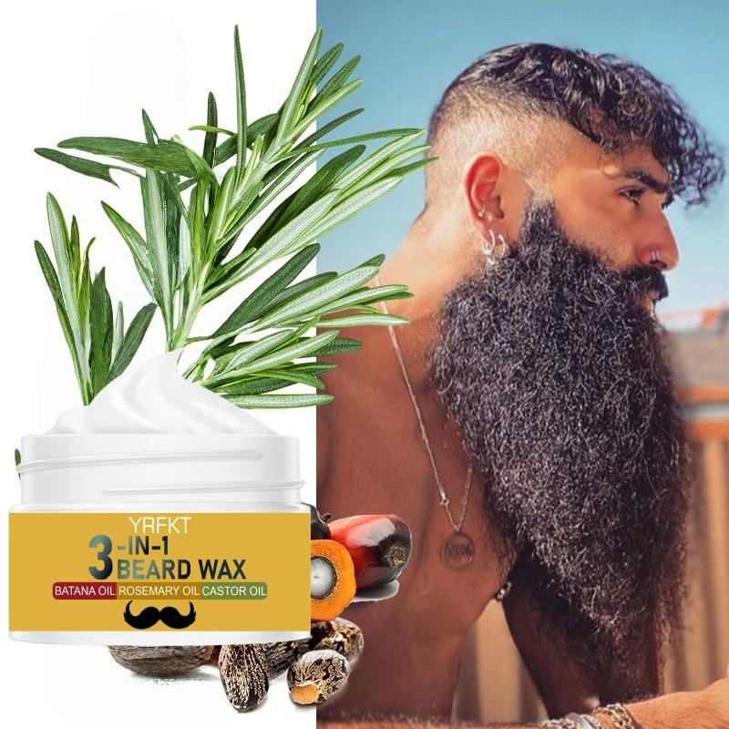 Three in one beard care oil wax, moisturizes beards and regulates skin, suitable for men with short or long beards