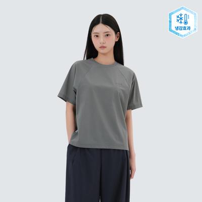 Airdot Women's Basic Short-Sleeve T-shirt Dark Gray (S25MWTTS35)