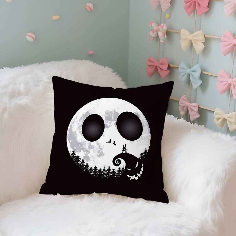 

J-JackSs-S-SkellingtonS Pillow Case Cushion Cover Soft Cute Throw Pillow Case For Car Sofa Pillowcase Polyester With Zipper 40cmx40cm