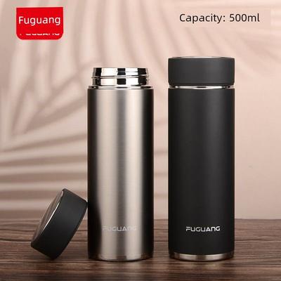 Fuguang 304 Stainless Steel Large Capacity Vacuum Cup Men and Women Portable Business Office Cup Tea Brewing Cup Lettering