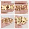 6pcs/Lot Silver/Gold Color Butterfly Animal Pendant Stainless Steel Charm For Jewelry Making Supplies Handmade Keychain Necklace