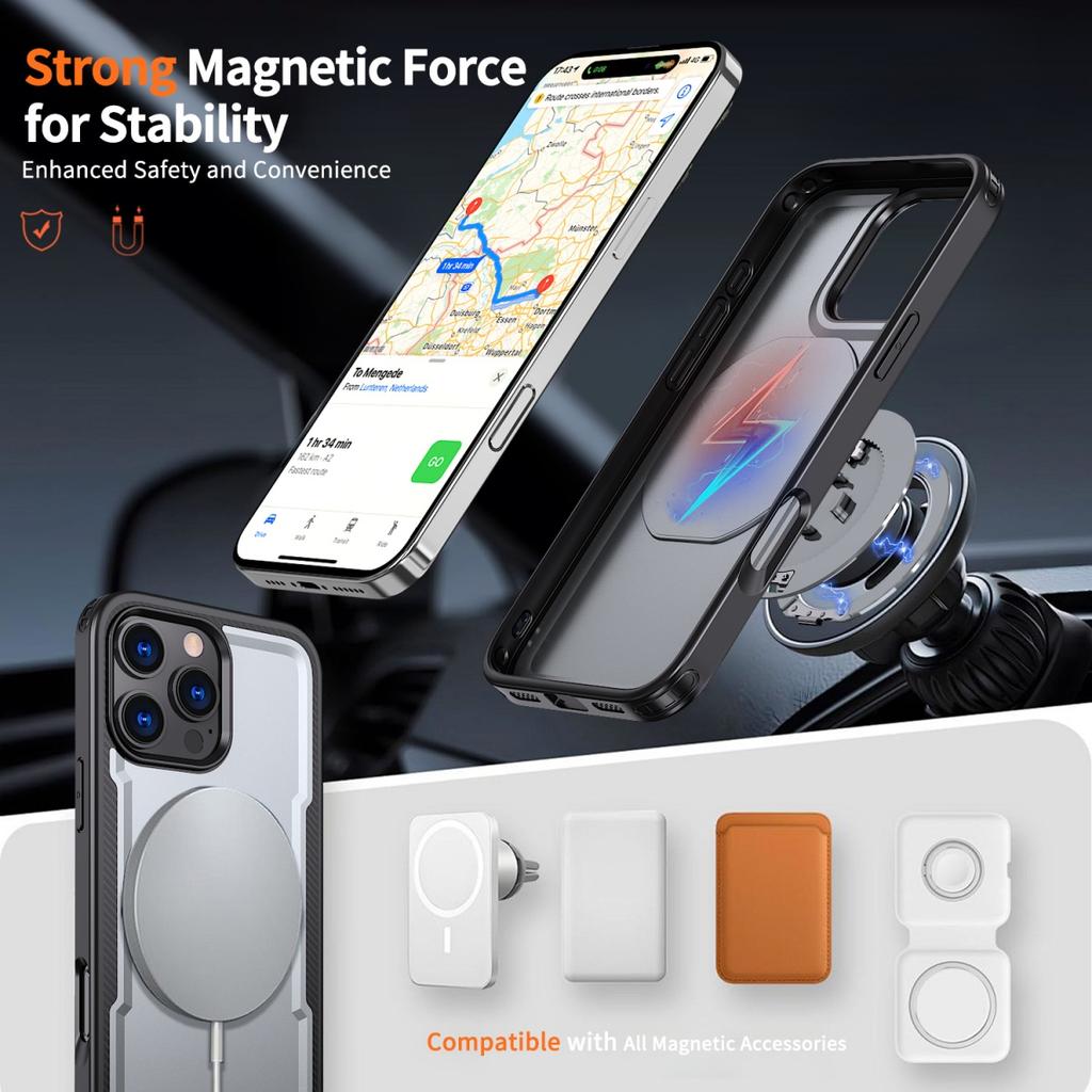 360° Rotate Bracket Military Shockproof Phone Case For iPhone 16 E 15 14 Plus 13 12 Pro Max 11 XR Car Magnetic For Magsafe Cover