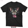 Halloween Cat Funny Costume Lover T Shirt Vintage Stretched Casual Soft Designer Clothes Breathable Comfortable Graphic