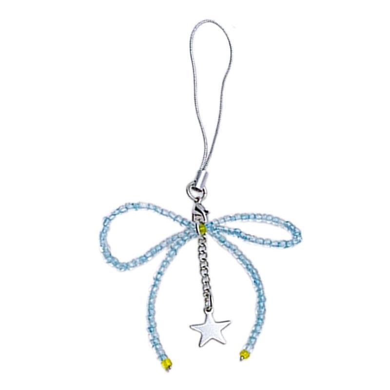 Unique Bowknot Pendant Phonechain Trendy Keychain Accessory  Simple Portable Phone Decoration for Bags and Cameras