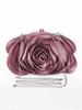 Borsa da Sera Fiore Sposa Piccola Borsa Completo Festa Borsa a Mano Matrimonio Portafoglio Donna Catena Floreale Pochette da Donna