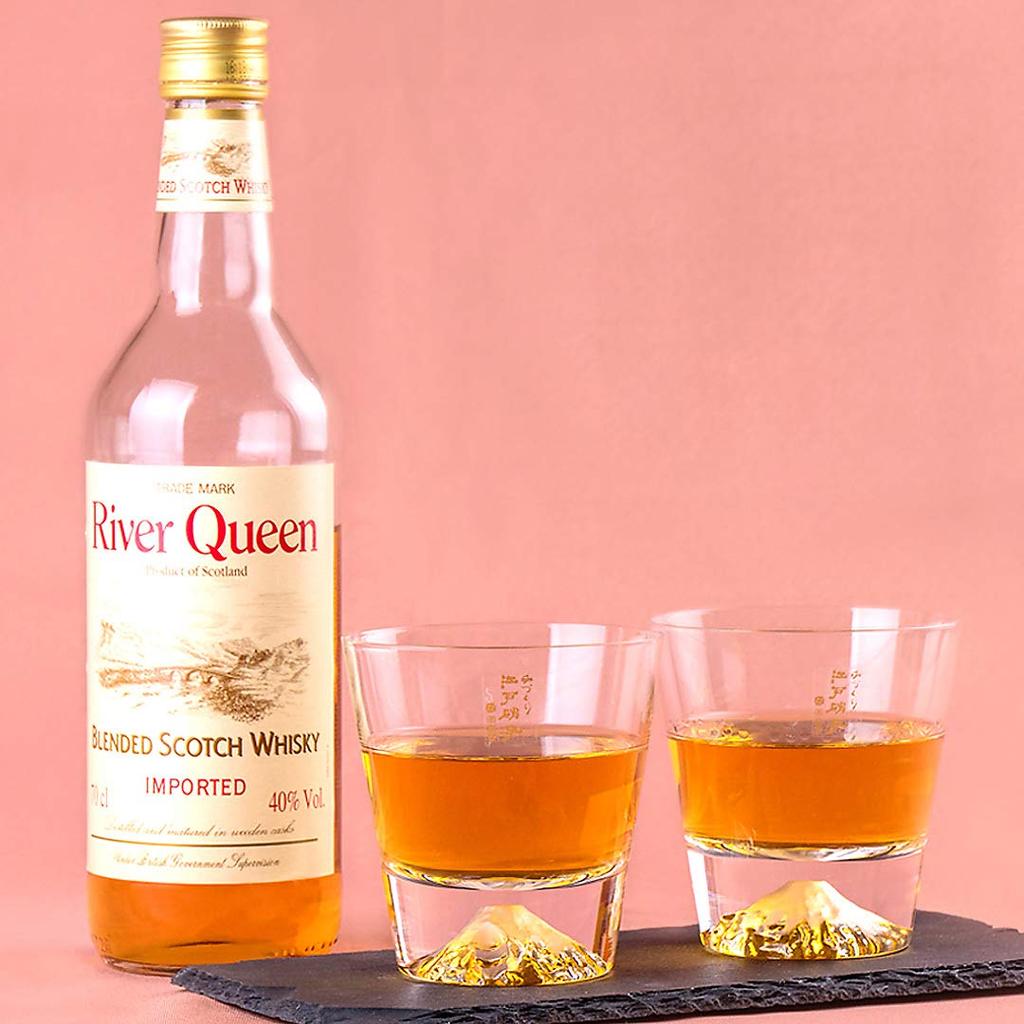 Fuji Tajima Glass Plain Rocks Glass Set Souvenir Grand Prix Edo Edo 60th Celebration Made In Paulownia Wood Includes Views of Mount Fuji Postcard X