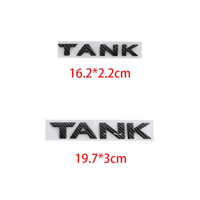 TANK for Rear Tail Logo Tank TANK Letter Logo Displacement Logo Body Modification Sticker 3D StereoscopicTrunk Label