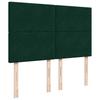 Box Spring Bed with Mattress Dark Green 160 x 200 cm Velvet