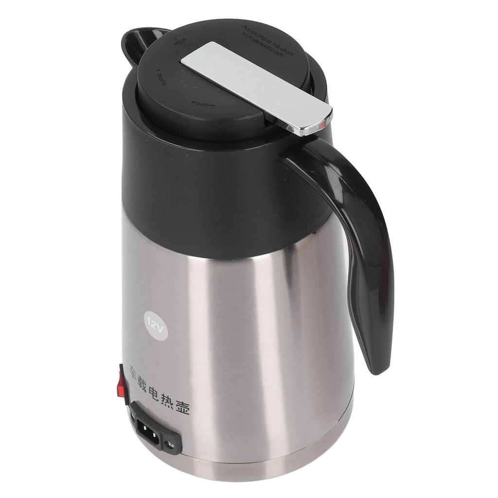 Czajnik samochodowy, podgrzewacz wody, 12 V, przenośny czajnik elektryczny, duża pojemność, stal nierdzewna, plastik