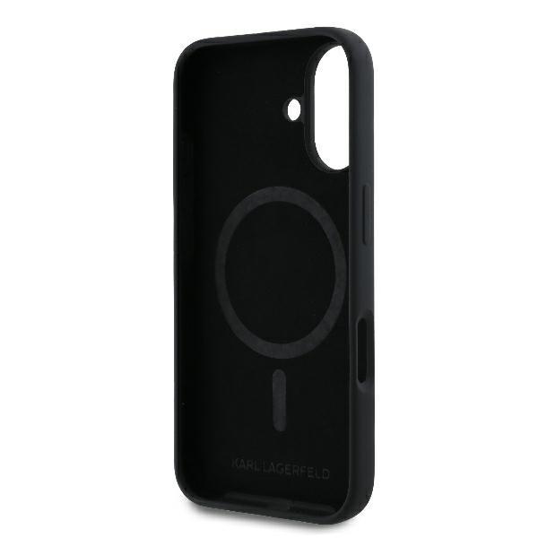 Karl Lagerfeld Klhmp16Mscmkcrhk Iphone16 Plus 6.7 Czarny/Black Hardcase Silicone Karl&Choupette Ring Magsafe