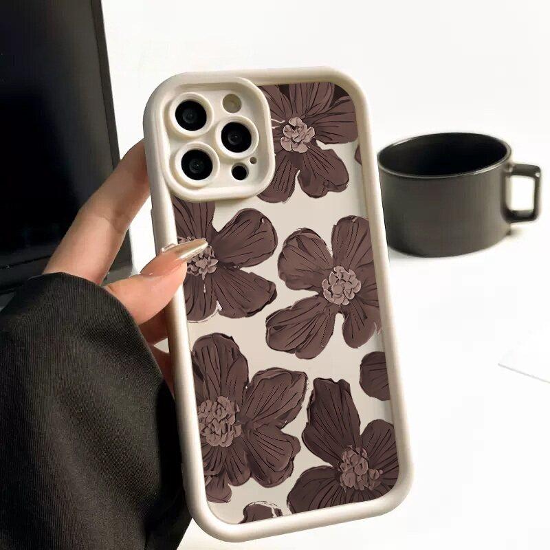 Luxury Flower Case for Huawei Y9 Prime 2019 Y9S P30 P40 P50 P20 Mate 20 30 40 Pro Soft Floral Matte Silicone Protection Cover