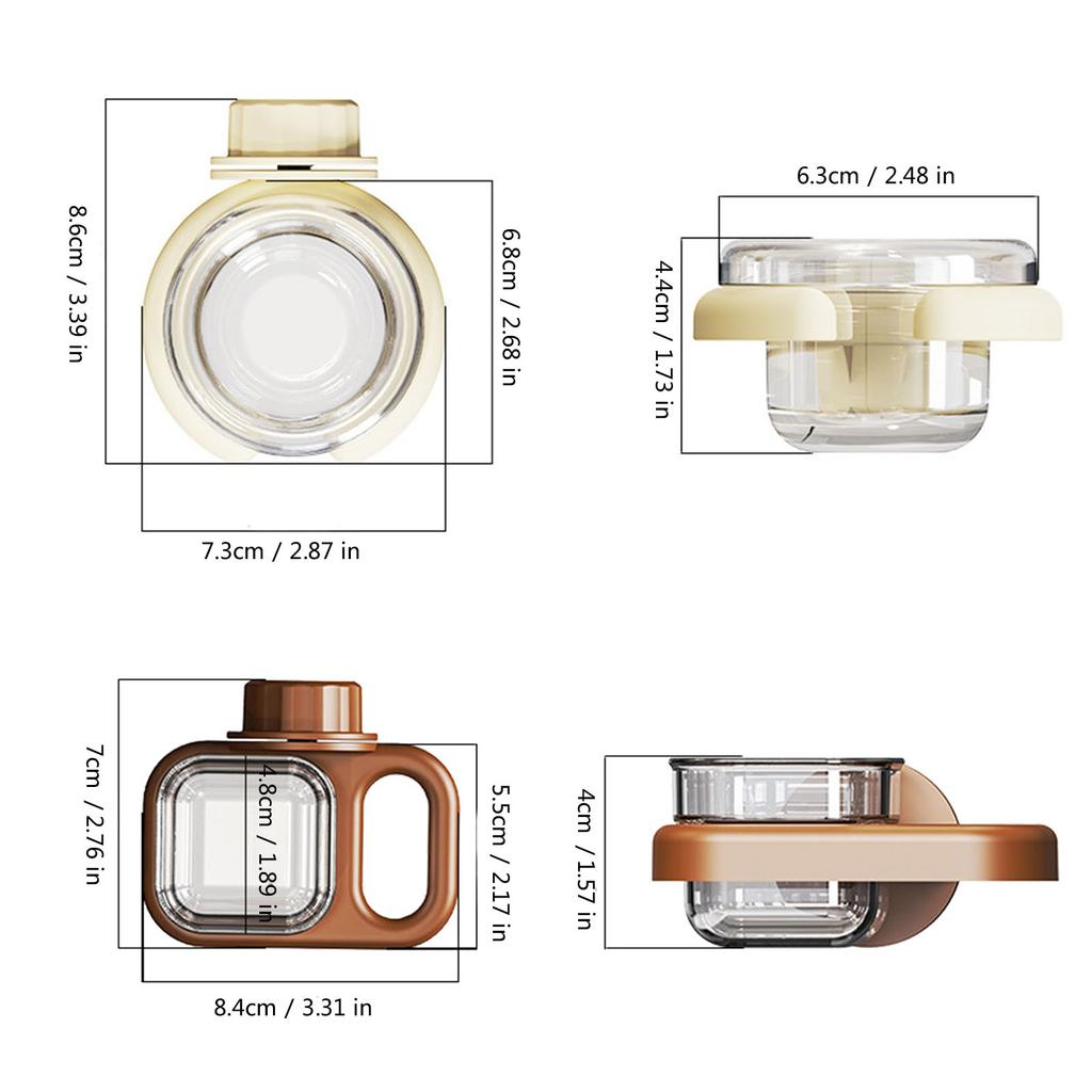 Plastic Bird Cage Feeder Bowl with Clamp Easy To Install Transparent Feeding Cup for Parrots Cockatiels and Small Birds