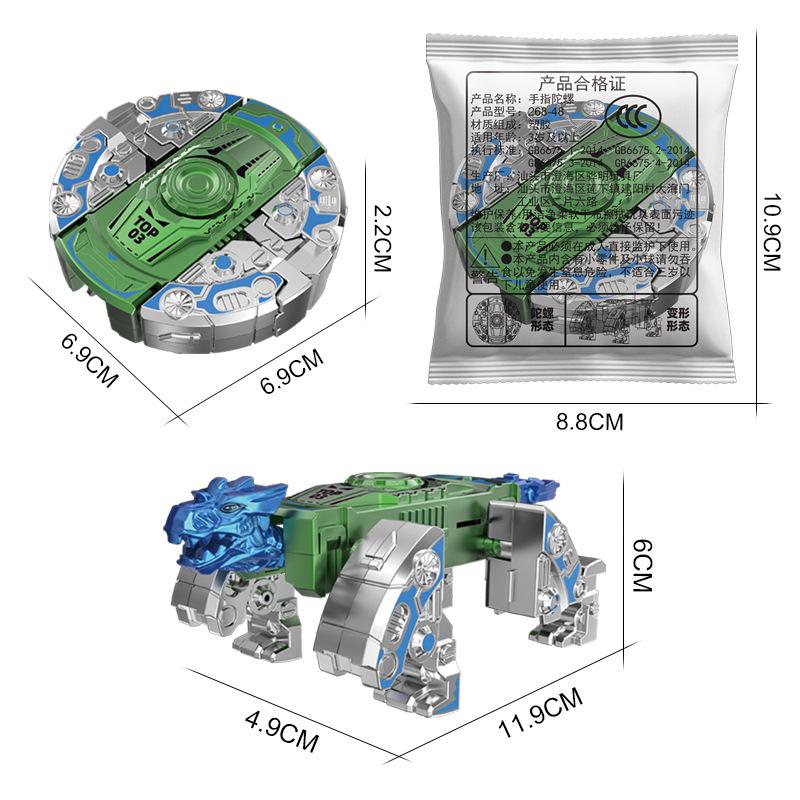 Transformers Fidget Spinner, 3-in-1 Roboterspielzeug zum Stressabbau, ABS-Material Finger-Spinner für Kinder Erwachsene, Cooles Deformations-Fidget-Spielzeug