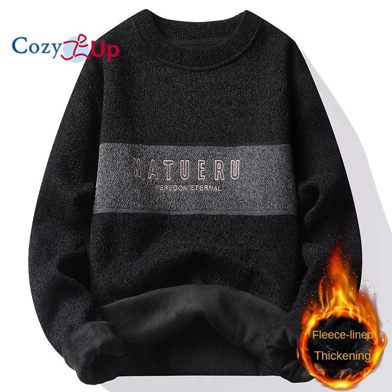 Cozy Up Men's Plush and Thickened Outside Warm Sweater