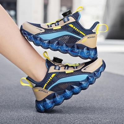 Children's Breathable Mesh Running Shoes - Unisex, Air Cushion, Soft Sole, Trendy Design for Spring, Suitable for Middle and Big Kids