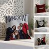 M-ManeskinS Band Pillow Case Anti-dustmite Pillowcase Invisible Zipper Silky Short Plush Sofa Cushion Cover