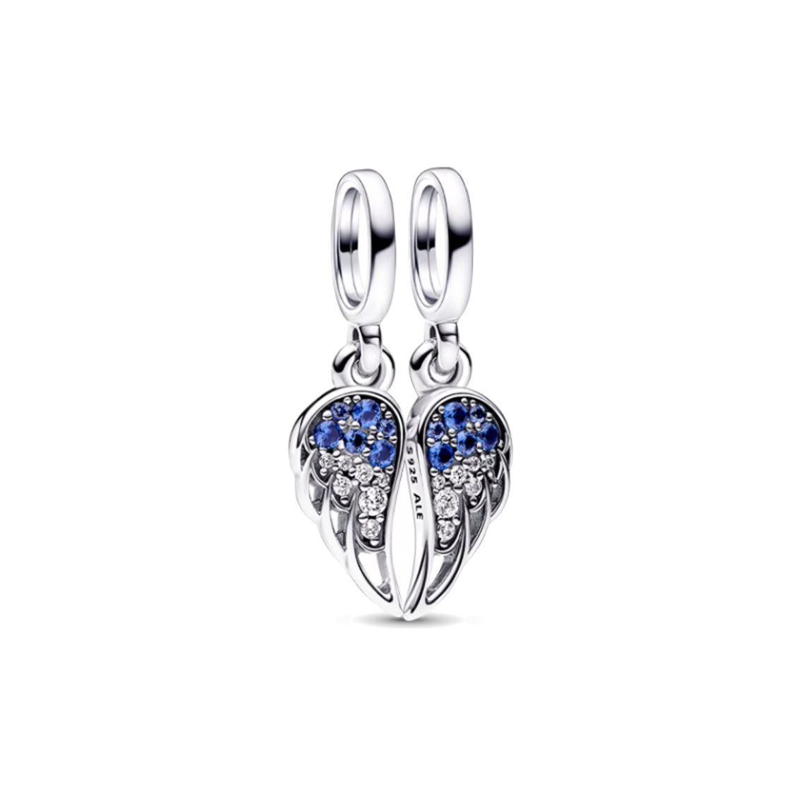 Pandora Shining Angel Wings Set 925 Silver Cubic Zirconia Pendant Women jewelry 792821C01 Box