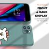 Cute Bow Puppy Phone Case for iPhone 15 14 13 12 11 Samsung Galaxy A12 A52 S24 S23 Xiaomi POCO Redmi Soft Square Liquid Silicone Cover Casing