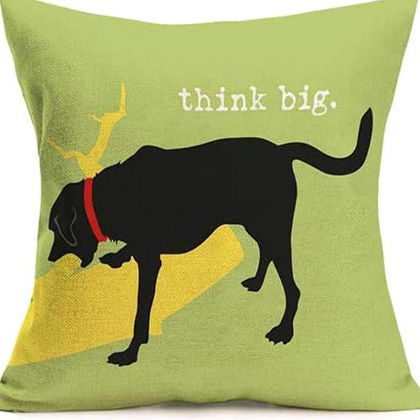 

Pet Linen Peach Leather Velvet Pillow Cover Dog Letter Printing Pillow Cushion Cover Living Room Car Premium Durable 45 * 45Cm (without pillow core)