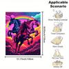 Rainbow Running Unicorn Flannel Printed Blanket Suitable for All Seasons Suitable for Living Room Office Sofa and Travel