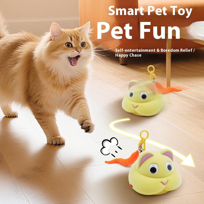 

Новые игрушки для питомцев кошка собака само-привет свет звук электрическая USB мышь игрушка для кошки жёлтый