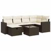 VidaXL Garden Lounge Set with Cushions 7 Pcs Brown Wicker 3325399