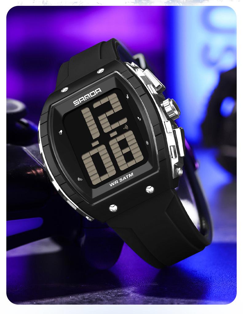 Orologio Sanda Impermeabile Attivato dalla Voce per Non Vedenti, Display Luminoso Multifunzione, Cifre Grandi per Anziani.