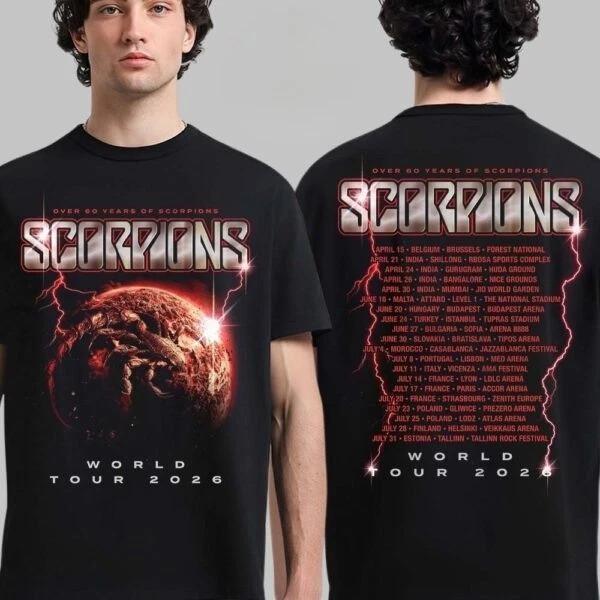Scorpions Coming Home World Tour 2026 Merch Über 60 Jahre Scorpions T-Shirt