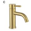 Brushed Gold Stainless Steel Basin Faucet Luxury Bathroom Washbasin Hot And Cold Water Mixed Tap Single-Handle Sink Mixer Tap
