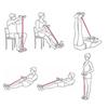 Pedal Resistance Band with Handle, 8-Tube Pedal Ankle Puller Exerciser, Multifunction Tension Rope for Arm, Leg, Waist And Shoulder Training