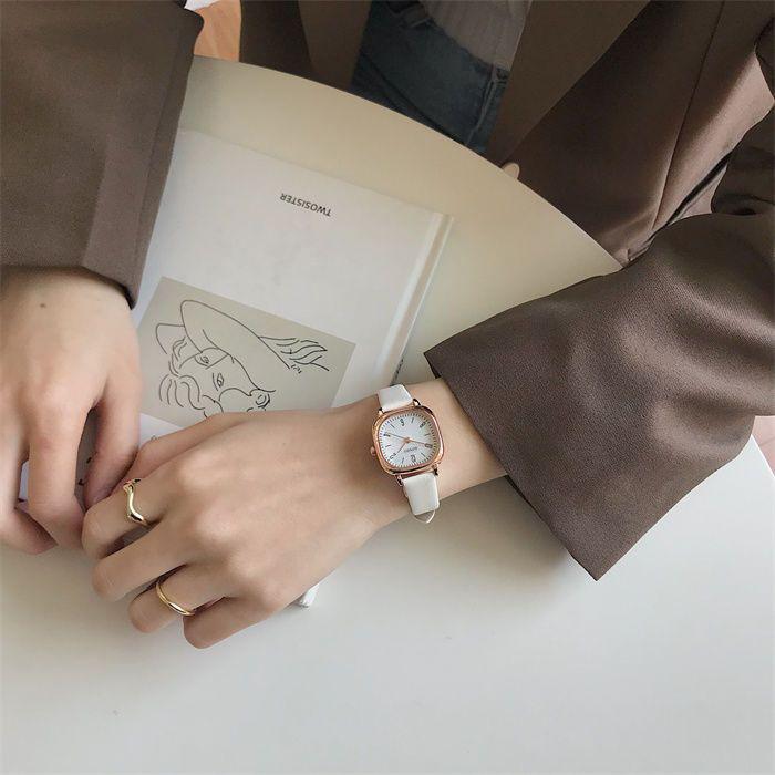 

Exam Watch Women S Student Niche Mori Simple Light Luxury Junior High School Senior Quartz Watch белый