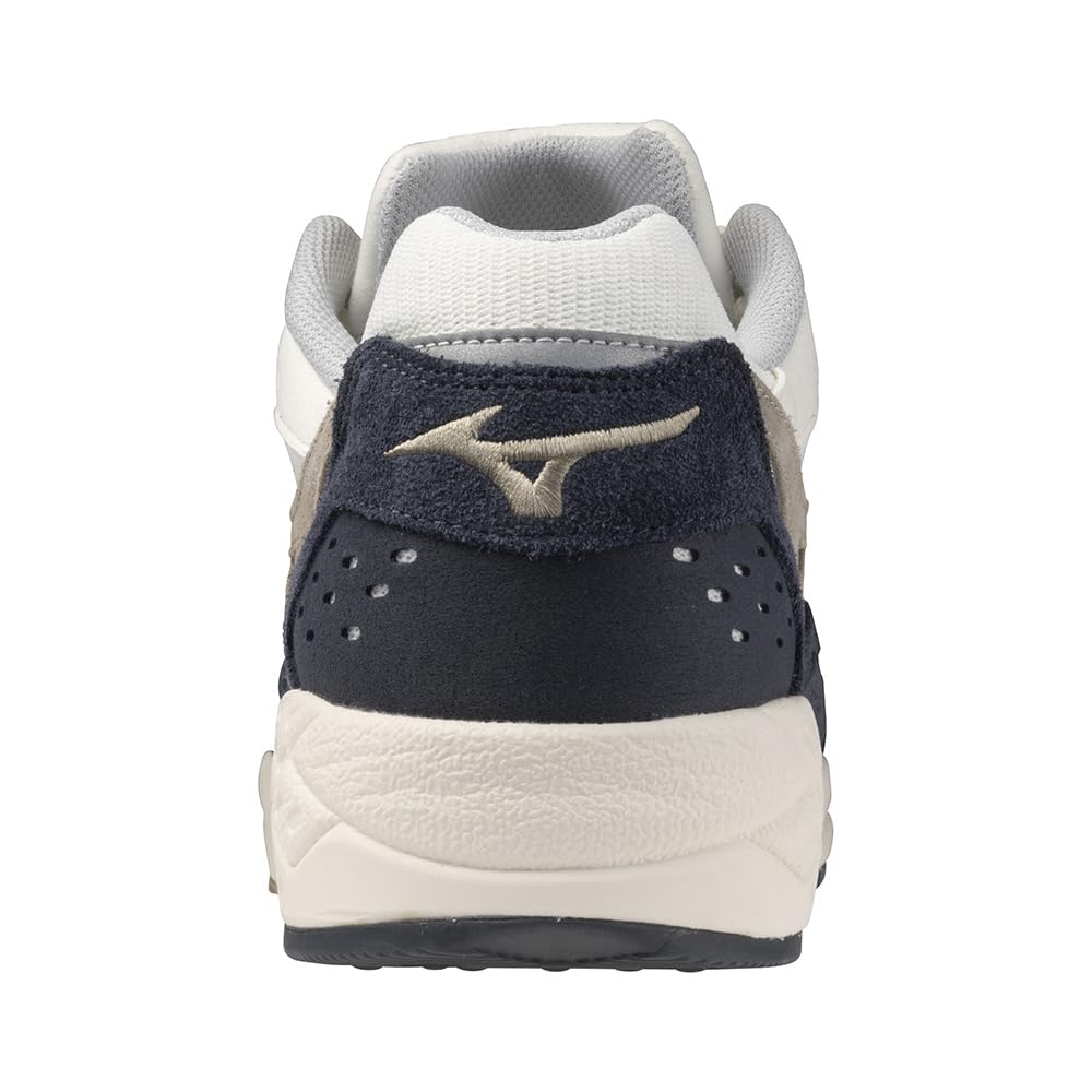 Mizuno Contender and Size 2E Sneakers, Sport/Casual, Off-White, Beige, Navy, 25.0 cm,