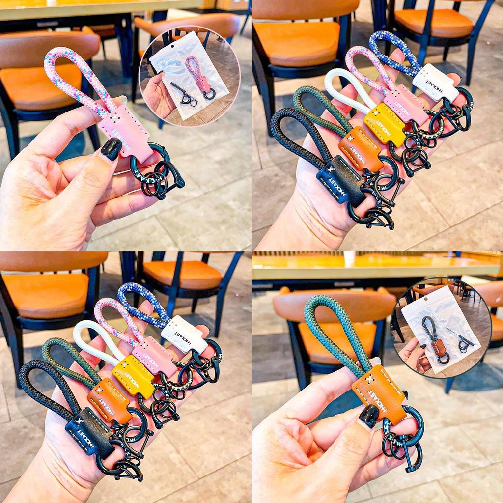 Stilvoller High-End Handgefertigter Geflochtener Leder-Schlüsselanhänger Premium Qualität Schlüsselring-Zubehör