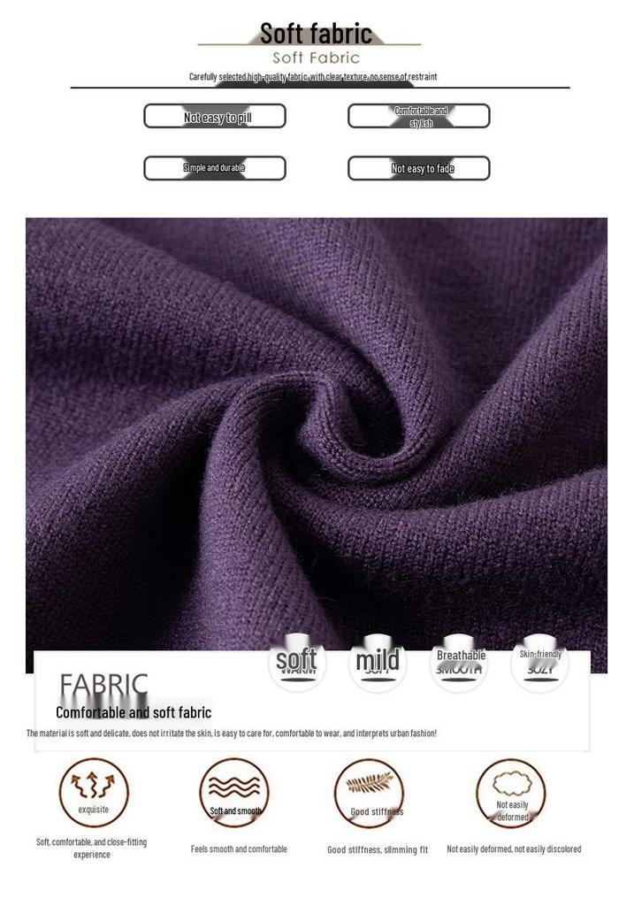 Mom's Autumn Knitwear: Elegant Woolen Sweater for Middle-Aged Women - Chinese Style Fashionable Base Layer