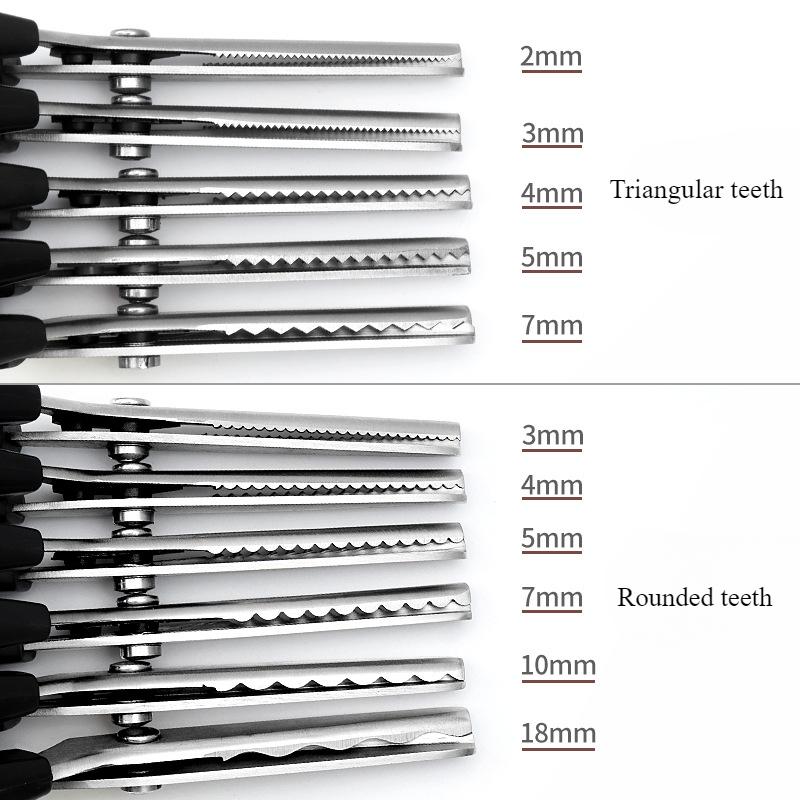 Multiple Sizes Dressmaking Scalloped Edge Pinking Shears Scissors Clipper Cutter Sewing Professional Tailor Cloth Tailoring