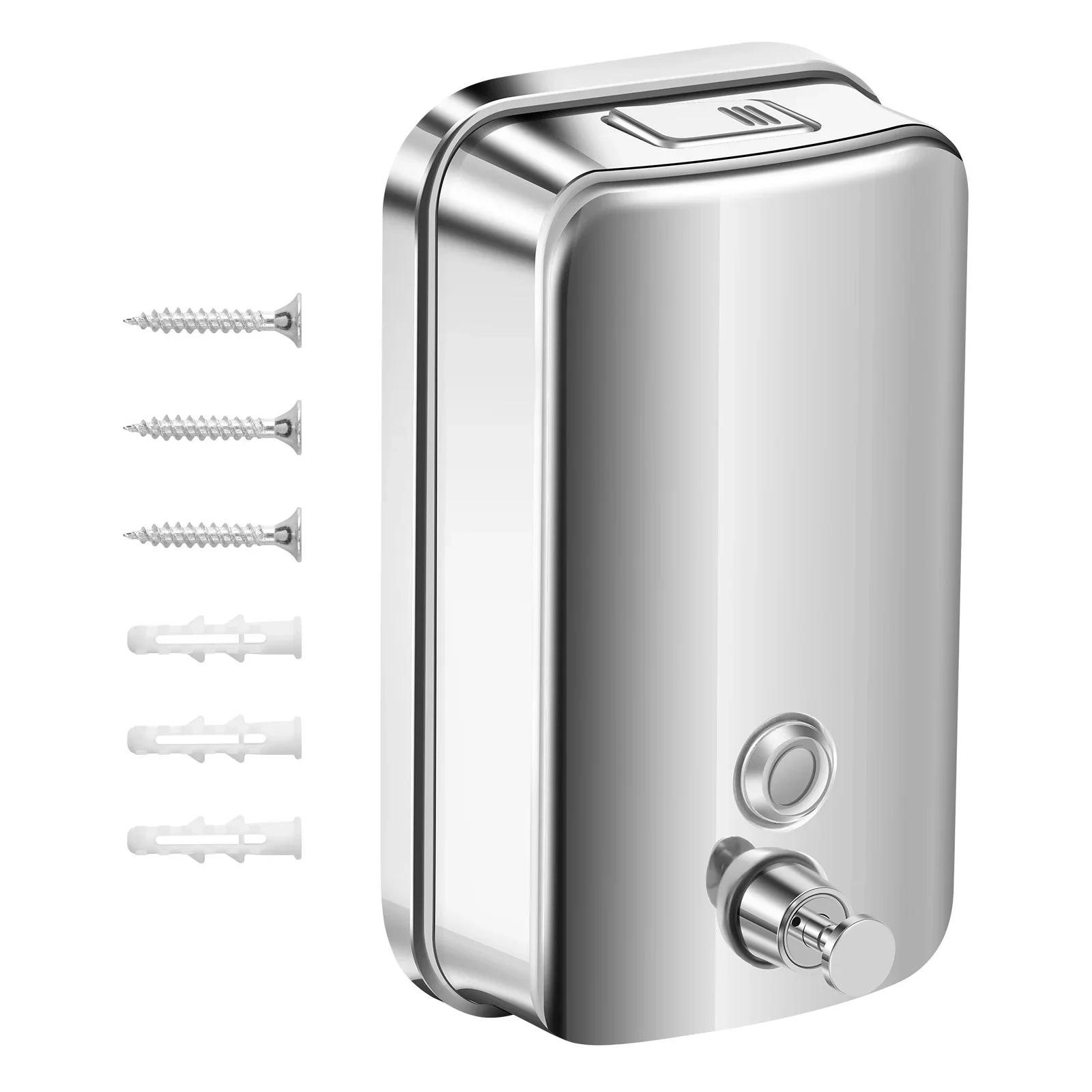 1000ML Soap Dispenser Stainless steel Wall Mount Bathroom Liquid Soap Detergent Shampoo Shower Gel Storage Bottle Toilet Kitchen