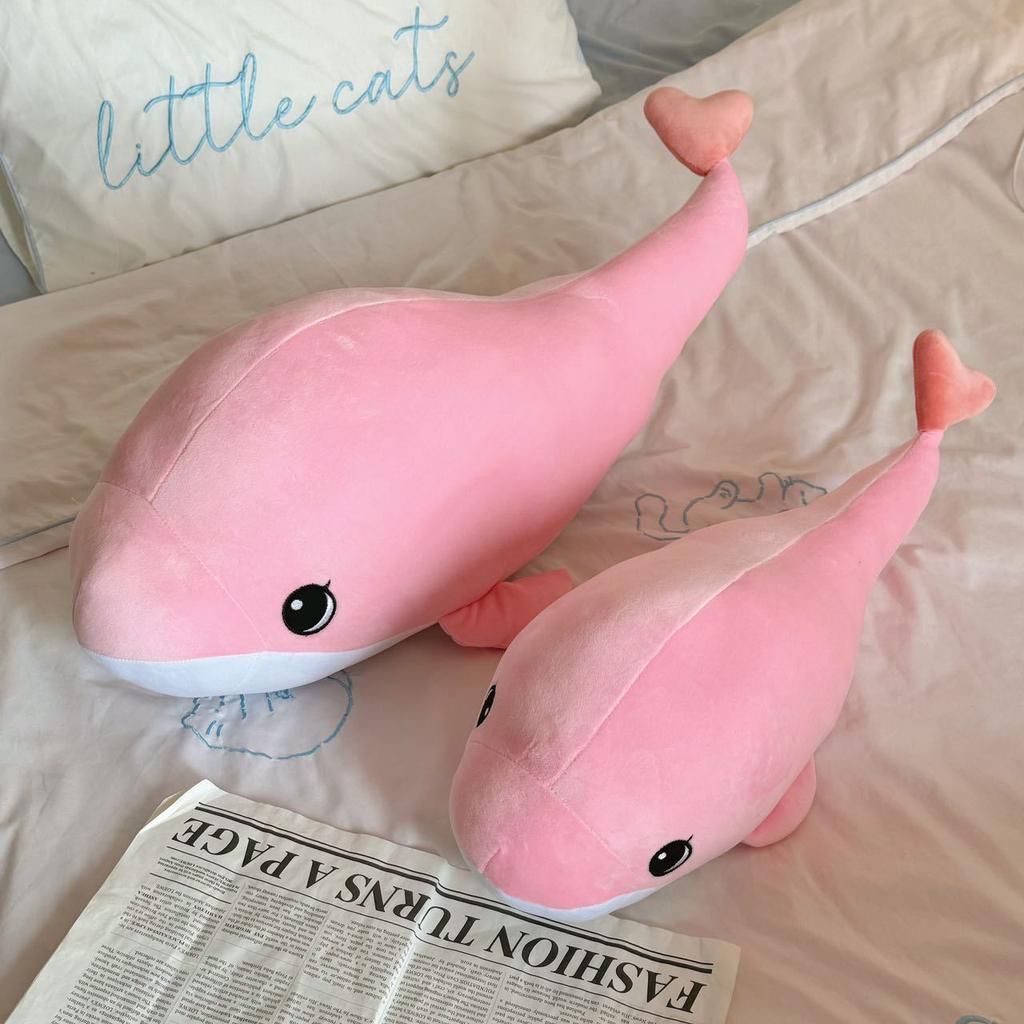 Soft Whale Pillow Plush Toy Doll Big Whale Doll Home Pillow Girl Soothing Ragdoll