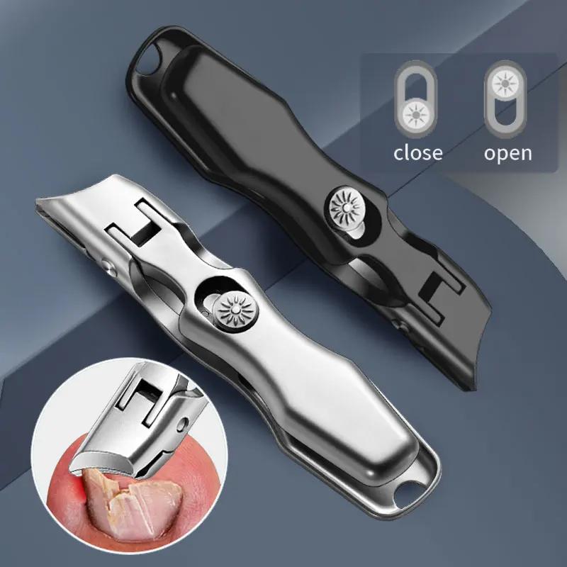 Large Opening Toe Clipper Stainless Steel Splash-Proof Nail Clipper Portable Dead Skin Removal Pedicure Clipper Cuticle Trimmer
