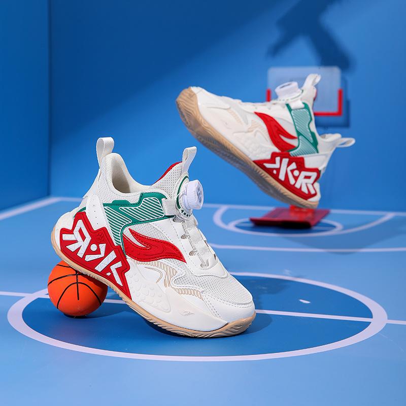 Children's Basketball Shoes Spring and Autumn New Mesh Middle and Large Children's Primary School Children's Boys' Running Shoes Boys' Sports Shoes