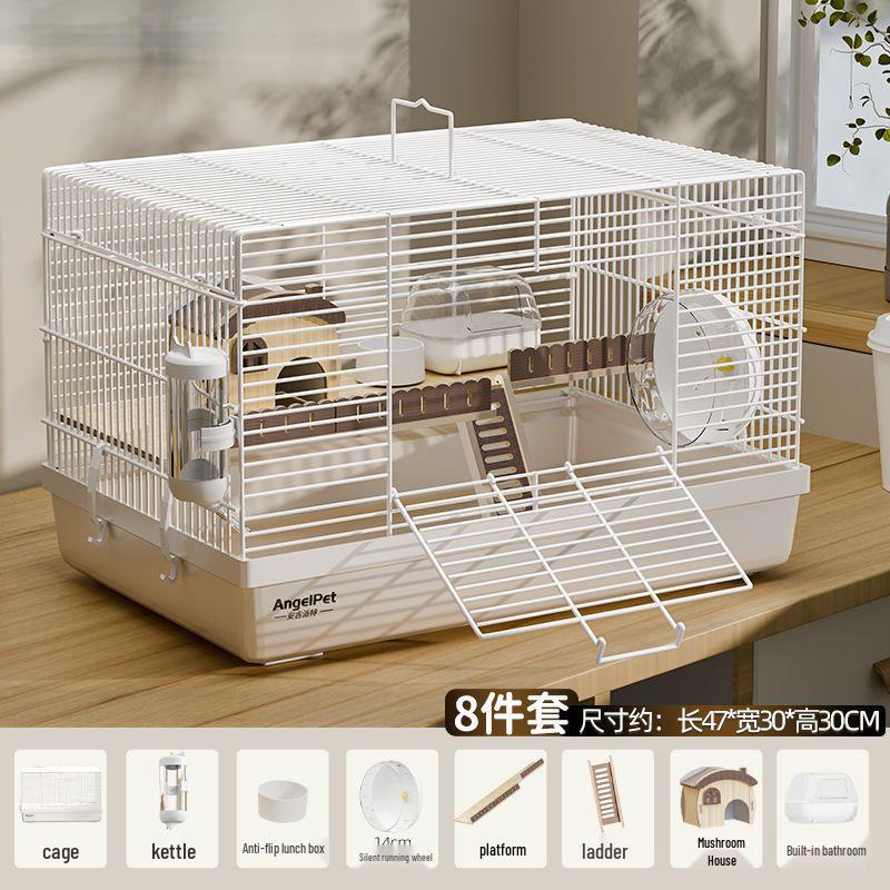 

Роскошная клетка для хомяка Золотистого медведя размера XL: Двухслойное гнездо с защитой от побега и большим пространством