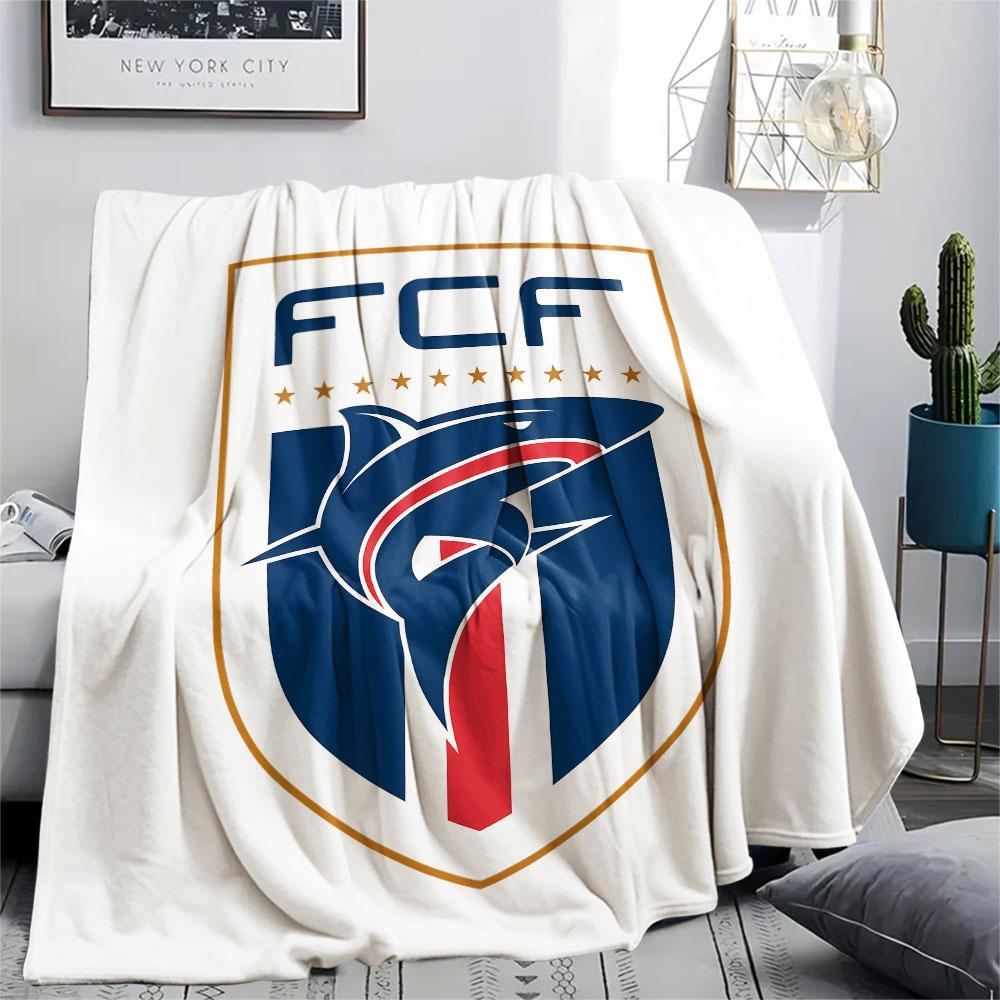 Cabo Verde national football logo Printed Flannel Blanket, soft throw for bedroom sofa, washable,soccer fan merchandise, great gift. 80cm x 120cm