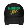 Married with Kids Humorous - Inspired, Family Text Art Design Mesh Baseball Cap