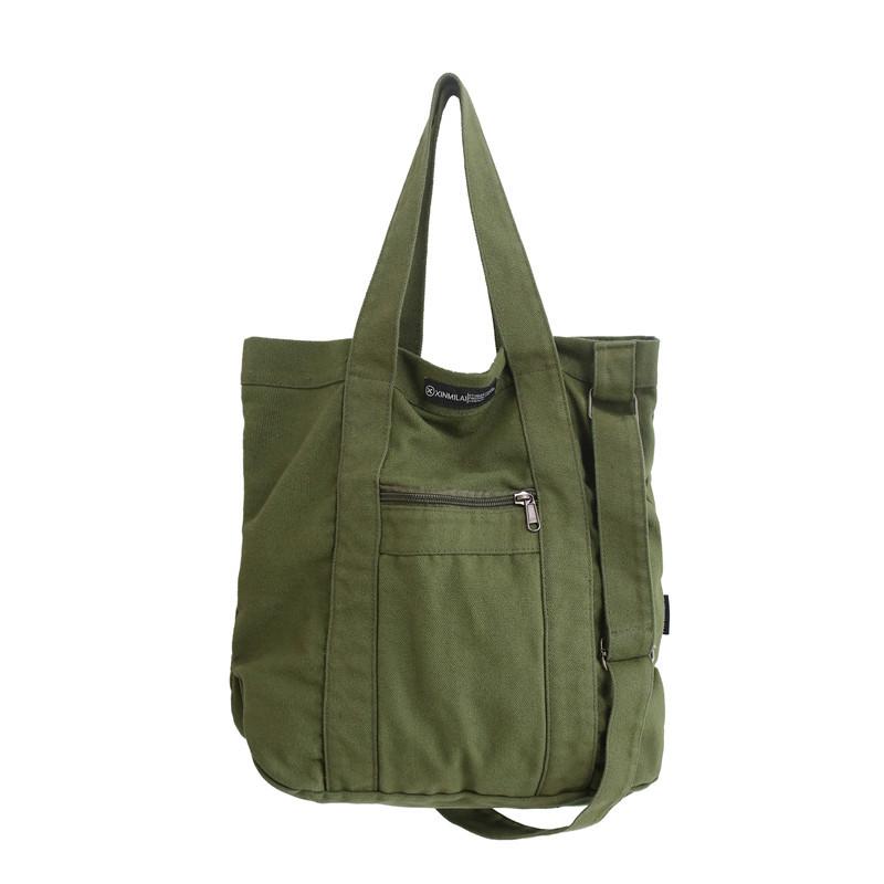 Bolso de Lona Japonés Retro, Bolso de Clase para Estudiante Universitaria, Bolso de Viaje, Bolso de Hombro, Gran Capacidad, Bolso Original de Lona para Alojamiento