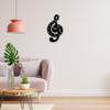 Music Wall Clock Cute Creative Clock Wood for Living Room Hotel Dining Room