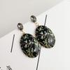 Suibian Retro Resin Printed European & American Earrings - Exquisite, Best-Selling Accessories