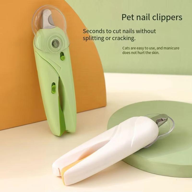 Pet Nail Clippers With Led Light Anti Splash Cover Nail File For Grooming Cats Dogs At Home