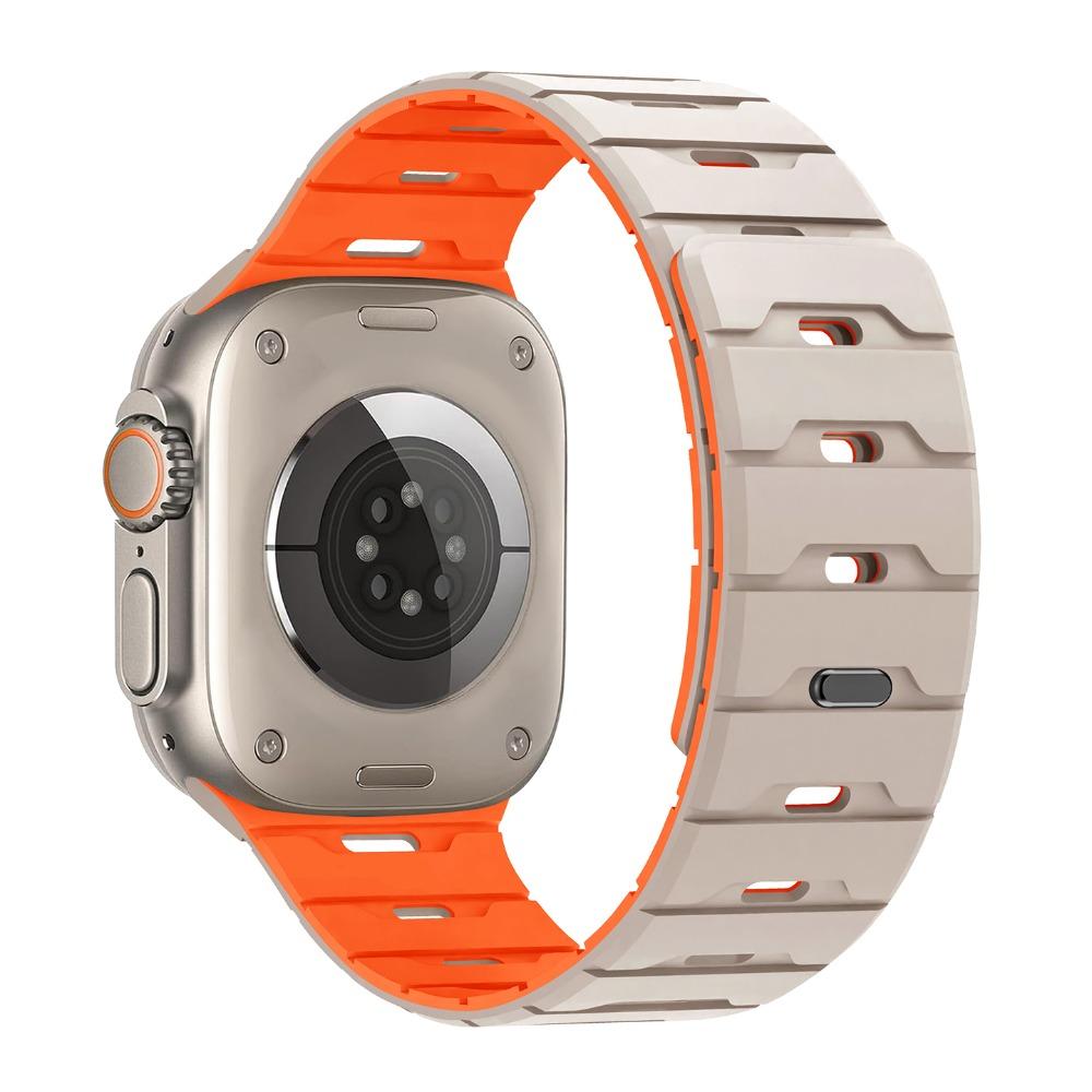 Magnetischer Schnallen-Silikonarmband für Apple Watch, Passend für Ultra 2/3, 49/46/45/38/42/40mm, Silikonarmband für iWatch Serie 11 / 10/ 9/8/7SE