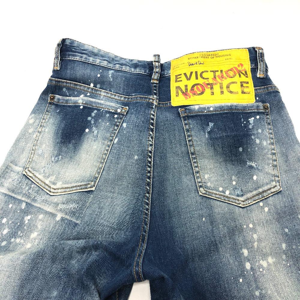 DSQUARED2 S75LB595 paint/apparel Denim pants Crush denim Denim pants cotton blue